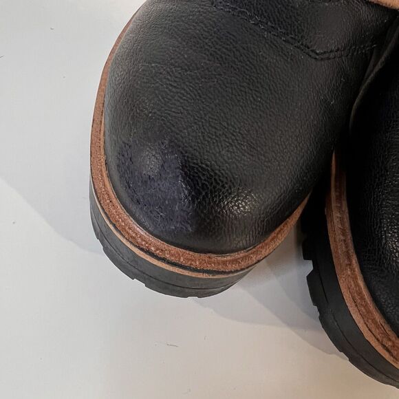 Nine West Women's 8 Black Ivani Sherpa Lace-up Combat Boots - Picture 7 of 10